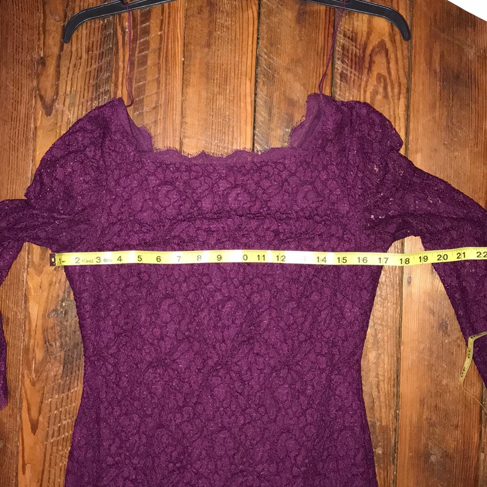 Adrianna Papell Purple Lace Overlay Sheath Dress